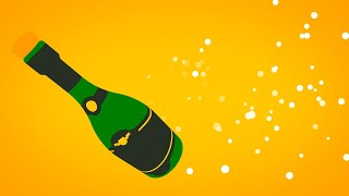 Animated New Year Card Template  New Year Champagne [upl. by Aiuqet]