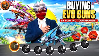 Buying All Evo Guns Skins 🔫 By Playing turnament 🎴  Real Master Best Earning App  Ep4 [upl. by Esilehs]