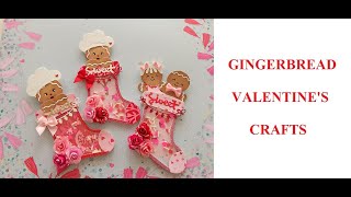 VALENTINES DAY PAPER CRAFTS  GINGERBREAD VALENTINES CRAFTS [upl. by Avivah508]