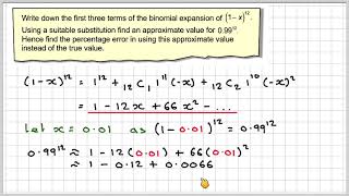 Finding an approximate value using the binomial theorem [upl. by Divine]