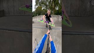 he switched up quick💀 scooter skatepark fail funny comedy sad skate bike diy spanner [upl. by Clance]