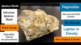 Igneous Rocks Pegmatite [upl. by Ricki]