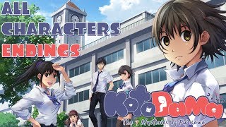 KOTODAMA THE 7 MYSTERIES OF FUJISAWA  All characters endings [upl. by Aseen]