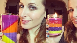 DIY CANDELE DI NATALE SUPER COLORATE FACILI DA FARE [upl. by Cadmann]