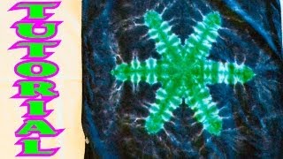 How To Tie Dye a 6 Point Star Design Full Tutorial 10 [upl. by Eelano]