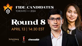 Round 8 FIDE Candidates amp Womens Candidates [upl. by Eedissac]