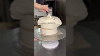 Frosting a 6” white chocolate cake [upl. by Capon]