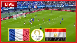 France vs Egypt LIVE  Semifinal Olympic Games Paris 2024  Watch Full Match Live Today PES 2021 [upl. by Siuqramed13]