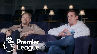 Peter Schmeichel Gary Nevilles Soccerbox  Premier League  NBC Sports [upl. by Middle54]