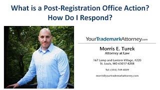 What is a PostRegistration Office Action from the Trademark Office  How to Respond to the USPTO [upl. by Ayojal117]