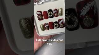 Christmas nails design christmas nailart shortsfeed [upl. by Airebma]