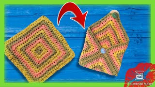 👛 Easy crochet CARD HOLDER for beginners 🧶 [upl. by Eilasor]