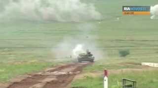 T72 tank live firing Indra2012 Indian Russian Military Exercises India Russia Video RIA Novosti [upl. by Reinaldo]