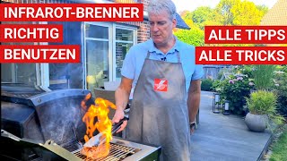 ♨️ GRILLBLITZ Infrarotbrenner richtig benutzen Steak Sizzle Zone Keramik Brenner reinigen Anleitung [upl. by Livy181]