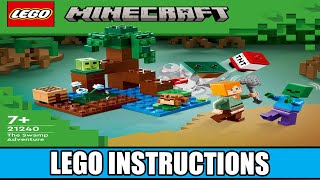 LEGO Instructions  Minecraft  21240  The Swamp Adventure [upl. by Sara]