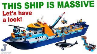 LEGO City 2023 Arctic Explorer Ship 60368 Tour amp Review [upl. by Ronica]