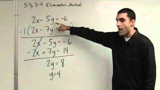 Algebra  Solving Systems of Equations  Elimination Method [upl. by Elbam]