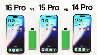 iPhone 16 Pro vs 15 Pro vs 14 Pro Battery Life DRAIN Test [upl. by Yrreb]