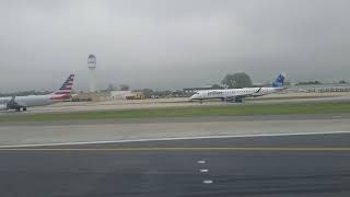 American Eagle Piedmont Embraer ERJ145 takeoff from Charlotte [upl. by Fredkin266]