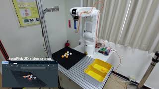 Lunghwa RoboticsHIWIN robot conducts the bin picking of color balls using Accupick [upl. by Nuahsyar964]