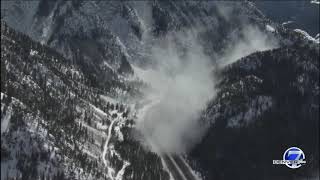 Video shows two new triggered avalanches in Ten Mile Canyon [upl. by Arndt]