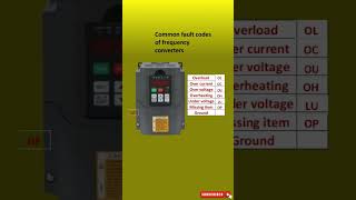 VFD fault code  common fault code vfd  vfd error code [upl. by Arimay]