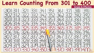 Learn to read numbers from 301 to 400  Forward Counting from 301 to 400 numbers 301 to 400 counting [upl. by Enneire240]