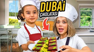 MÜKEMMEL DUBAİ ÇİKOLATASI YAPTIK  LEZİZ OLDU 😋  Gamze Karta Öykü Karta [upl. by Nakre606]