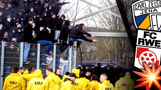 Spiel unterbrochen Jena vs Erfurt Fliegende Bengalos [upl. by Ynnattirb]