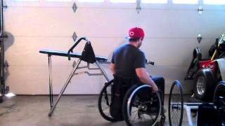 Paraplegic Using Inversion Table [upl. by Hollerman]