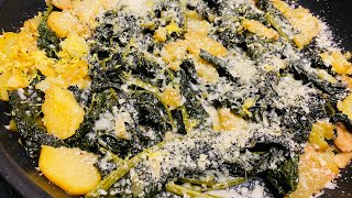 Patate e cavolo nero in padella Contorno veloce economico e sano ￼ [upl. by Obe556]