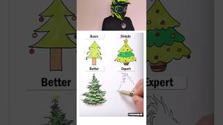 Christmas Tree Drawing 🎄🤩😍shortsfeed shorts trending ytshorts [upl. by Devonne]