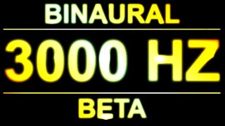 PURE 3000HZ BINAURAL BEATS  8D AUDIO  BETA WAVES [upl. by Ahsika]