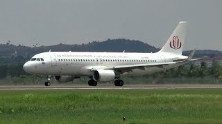 JC International Airbus A320 takeoff at Sihanoukville  Cambodia [upl. by Connors]