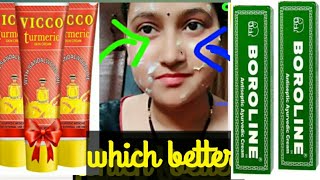 Vicco Turmeric Vs Borolin Anticeptic comparison review price fydehow to useWhich is best [upl. by Meggs]