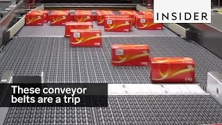 These conveyor belts are a trip [upl. by Vernice]