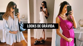 Ideias de looks para grávidas  Viihrocha [upl. by Yrhcaz]