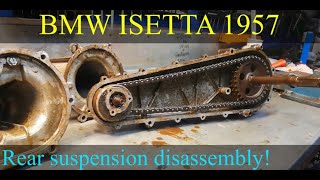 BMW Isetta restoration Ep 9 rear suspension chain case [upl. by Deraj]