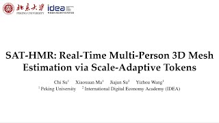 SATHMR RealTime MultiPerson 3D Mesh Estimation via ScaleAdaptive Tokens [upl. by Sil]