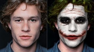 Heath Ledger to Joker Transformation with Photoshop [upl. by Auohc]