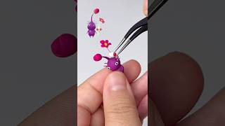 폴리머클레이로 보라피크민 하양피크민만들기 💜🤍 Making pikmins with polymer clay [upl. by Ahsito]