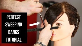 PERFECT Sweeping Bangs Tutorial  TheSalonGuy [upl. by Aenil]