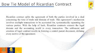 Blockchain Technologies  Ricardian ContractDefinition Bow Tie Model Benefits working image [upl. by Dorsman]