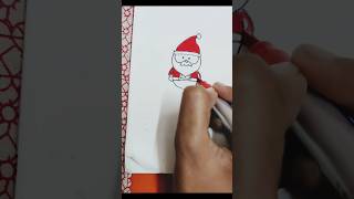 Easy santa drawing 😍santaclaus santa youtubeshorts shortsfeed shorts [upl. by Leterg]