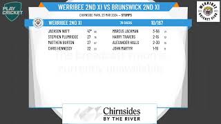 VSCA North West 2nd XI Finals Round 3 Werribee 2nd XI v Brunswick 2nd XI Day 1 [upl. by Rehptosirhc419]