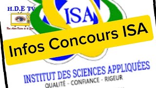 Infos concours ISA 20242025 [upl. by Buchbinder362]