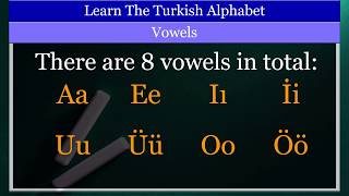 Learn the Turkish Alphabet  Vowels [upl. by Dewey]