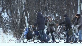 Freedom is a bike for migrants crossing Arctic border [upl. by Nnairet]