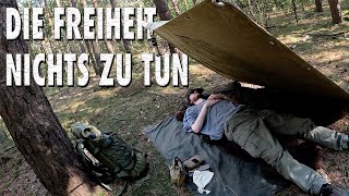 Einfach mal nichts tun ist auch okay  Mittagsschlaf unter NVA Zeltbahn im Wald  Waldläufer [upl. by Niraj]