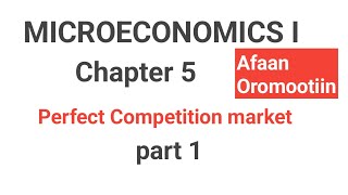 Microeconomics I chapter 5 Perfectly competitive market fortuno academy econ tube [upl. by Aronel]